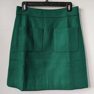 J. Crew Patch Pocket Skirt in Double-Serge Wool